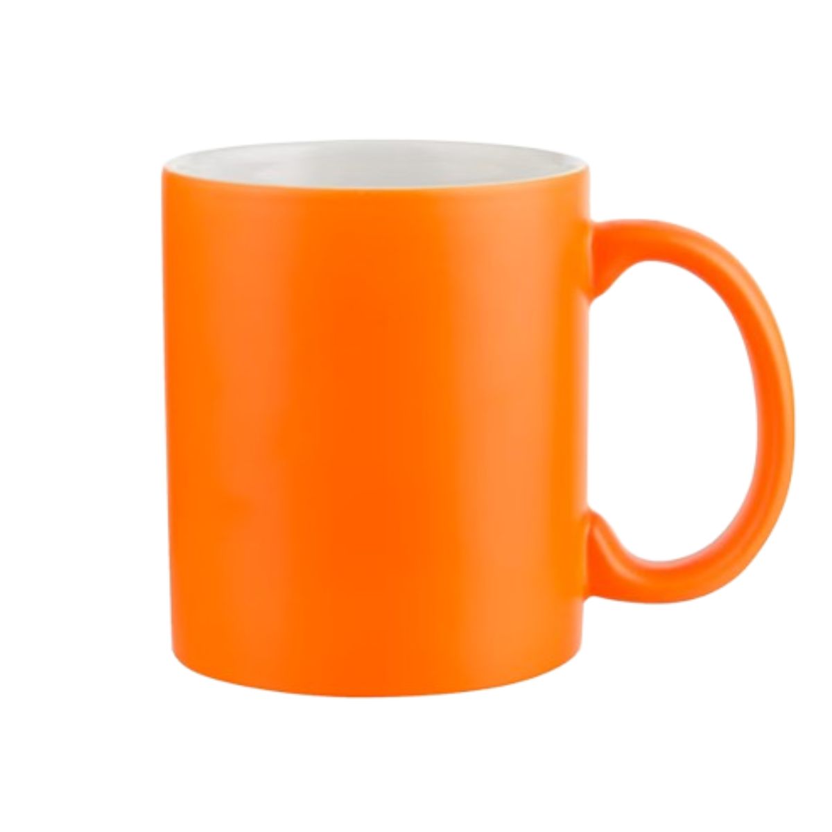 11oz Orange Fluorescent Neon Custom Ceramic Sublimation Mug + Individual Gift Box
