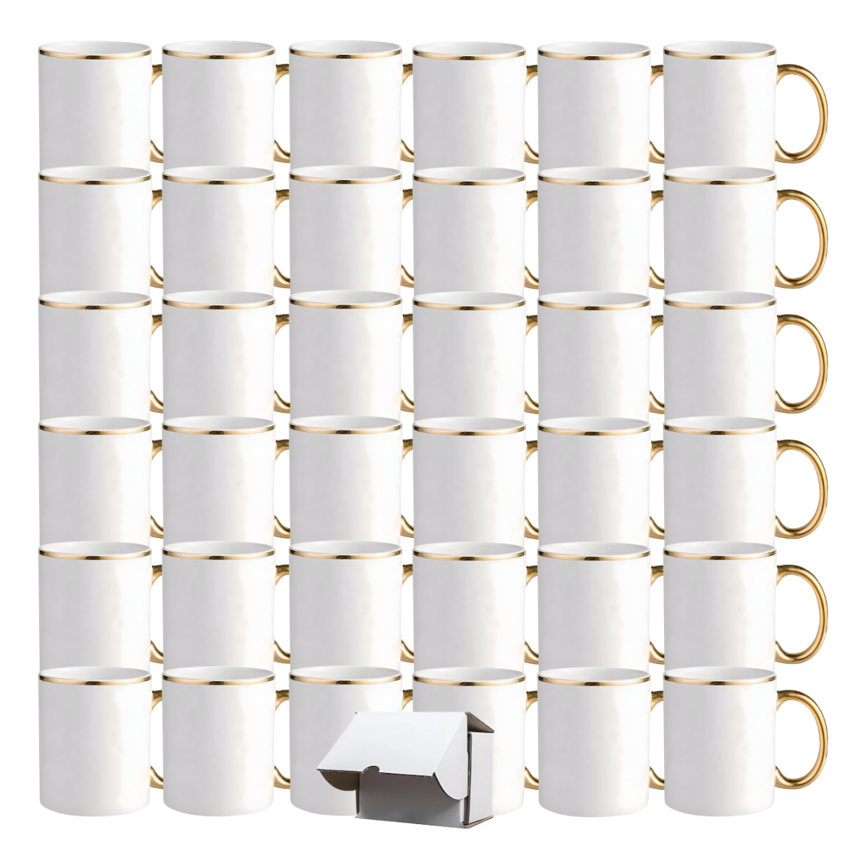 11oz Gold Rim & Handle Sublimation Mug