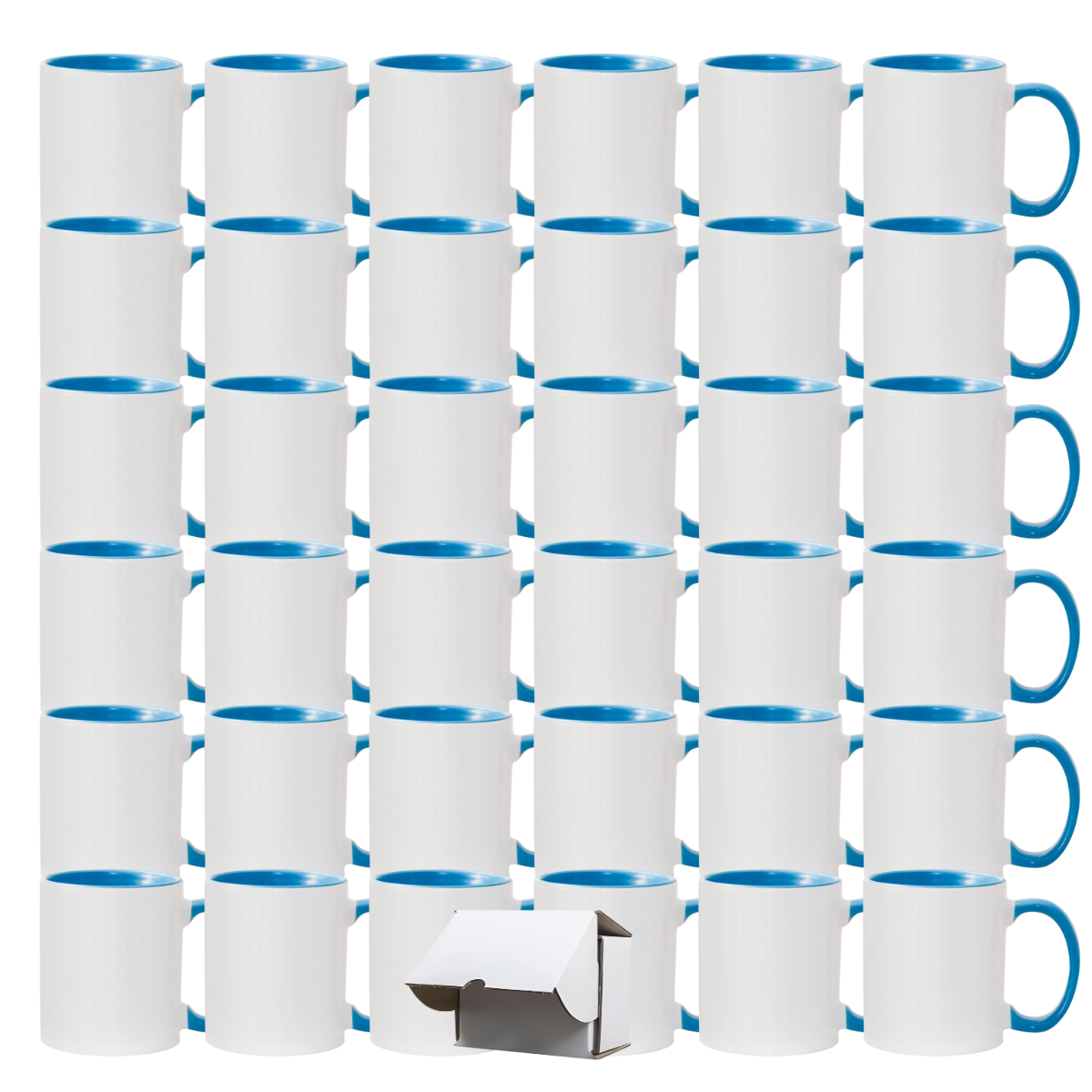 11oz Light Blue Inner & Handle Sublimation Mug