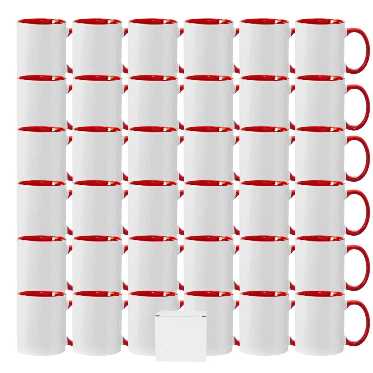 11oz Red Inner & Handle Sublimation Mug