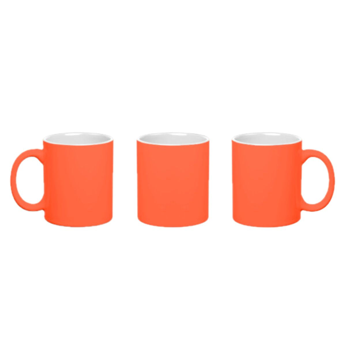 11oz Orange Fluorescent Neon Custom Ceramic Sublimation Mug + Individual Gift Box