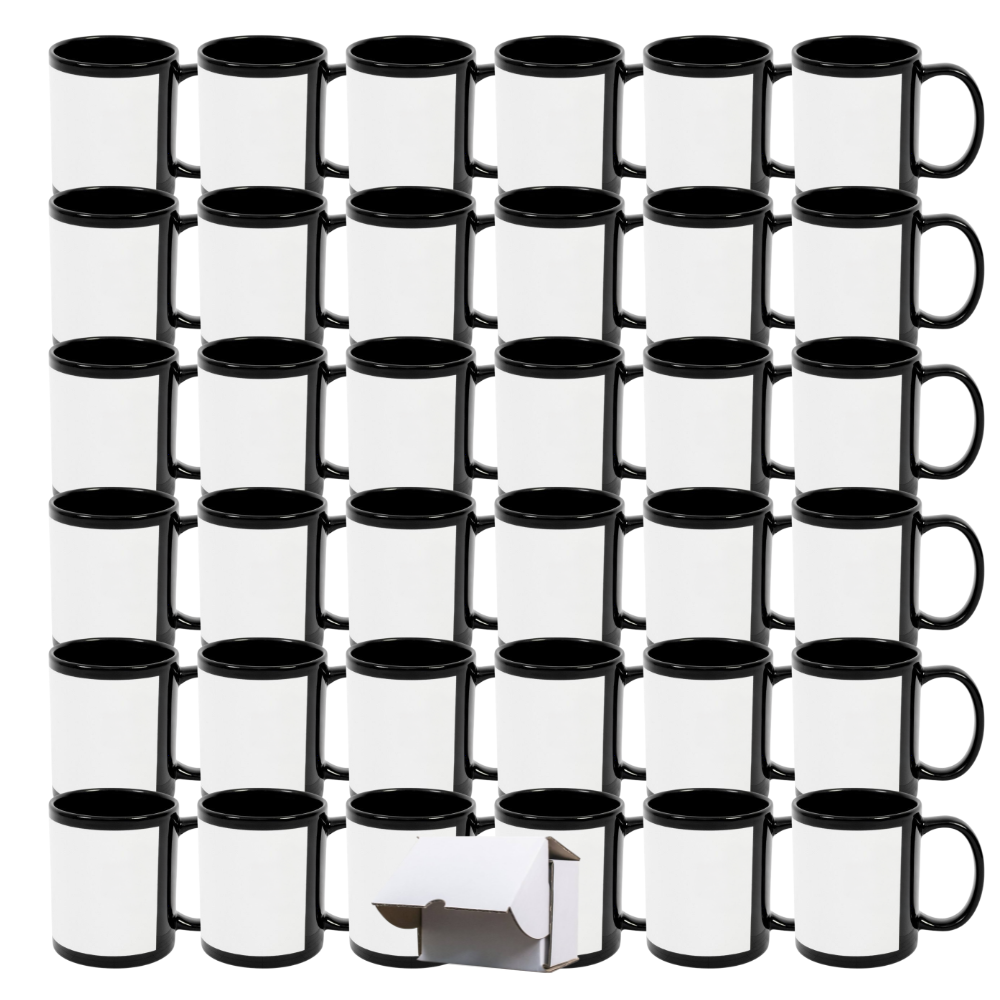 11oz Black Panel Sublimation Mug