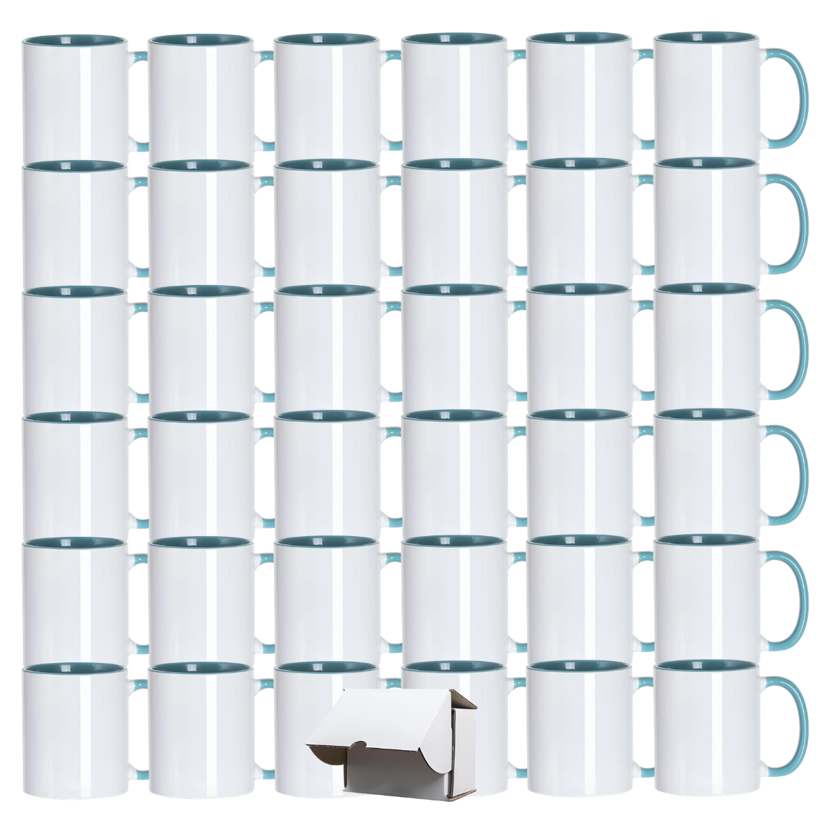 11oz Lake Blue Inner & Handle Sublimation Mug