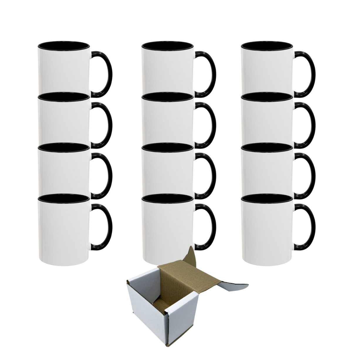 Black Inner & Handle Custom Sublimation Mug