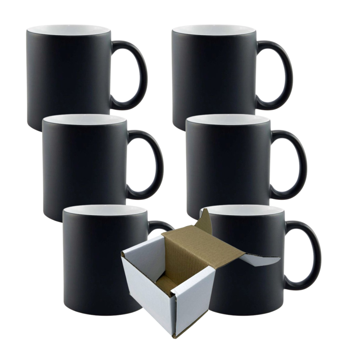 11oz Black Colour Changing Custom Ceramic Sublimation Mug + Individual Gift Box