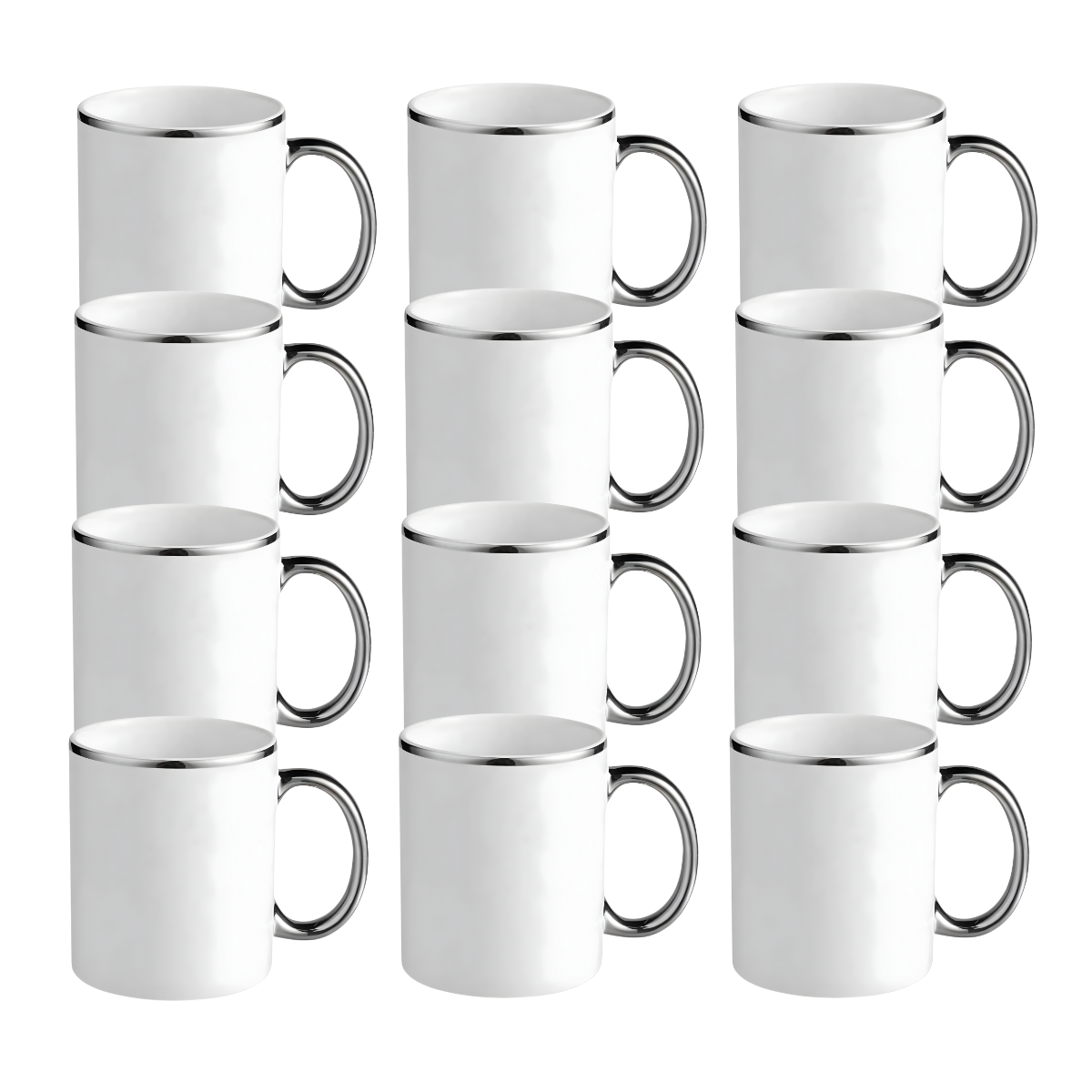 11oz Silver Rim & Handle Sublimation Mug