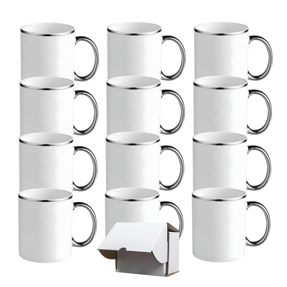 11oz Silver Rim & Handle Sublimation Mug