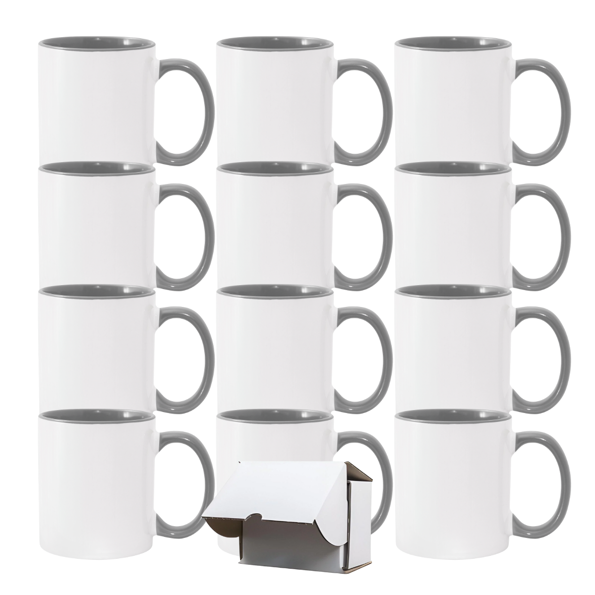 11oz Grey Inner & Handle Sublimation Mug