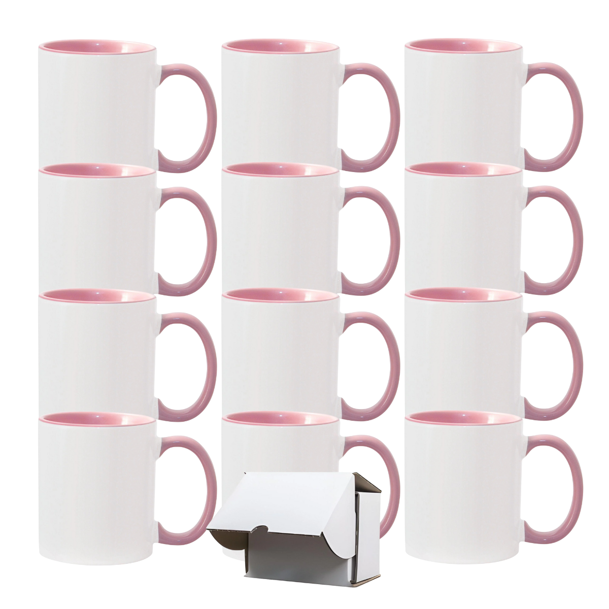 11oz Pink Inner & Handle Sublimation Mug