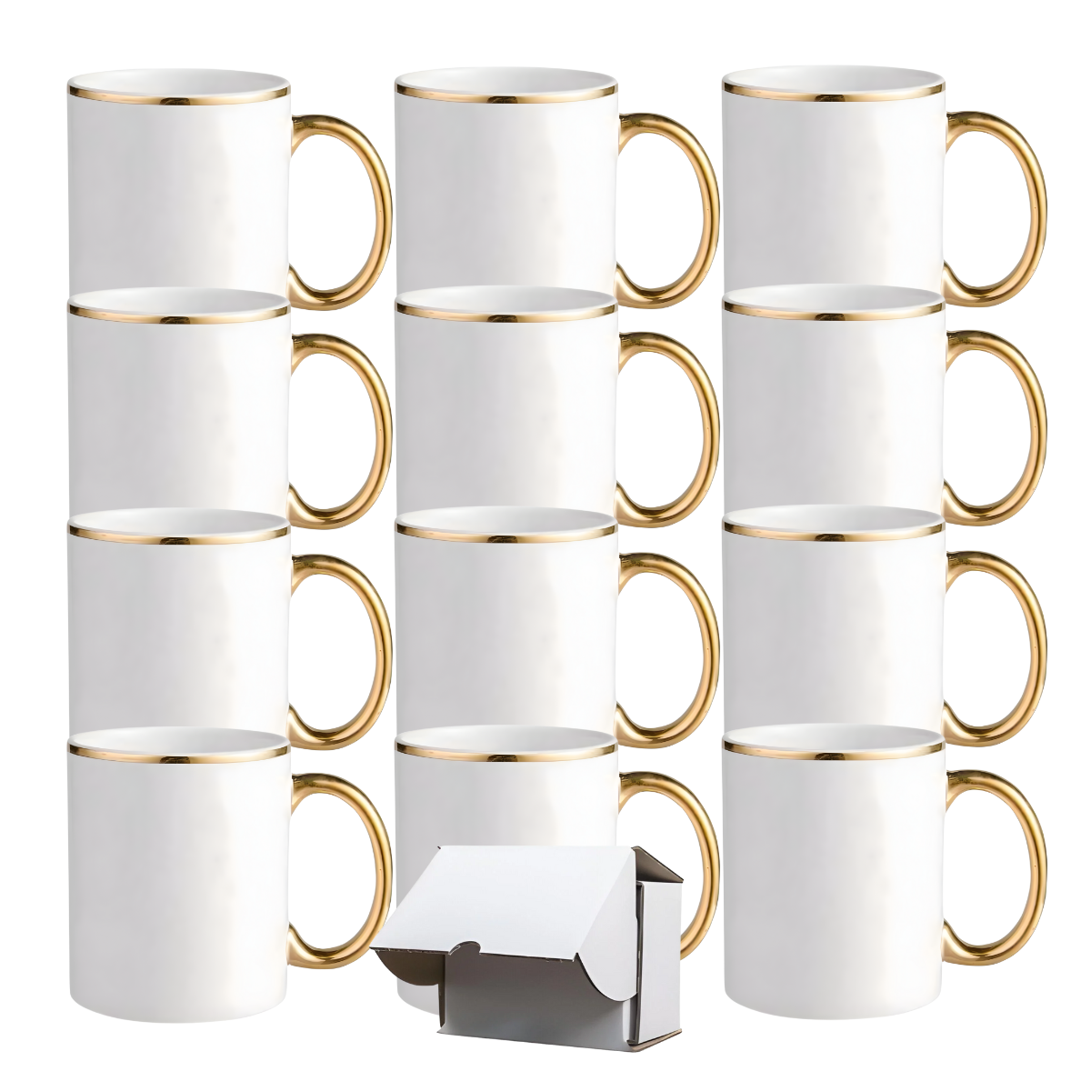 11oz Gold Rim & Handle Sublimation Mug