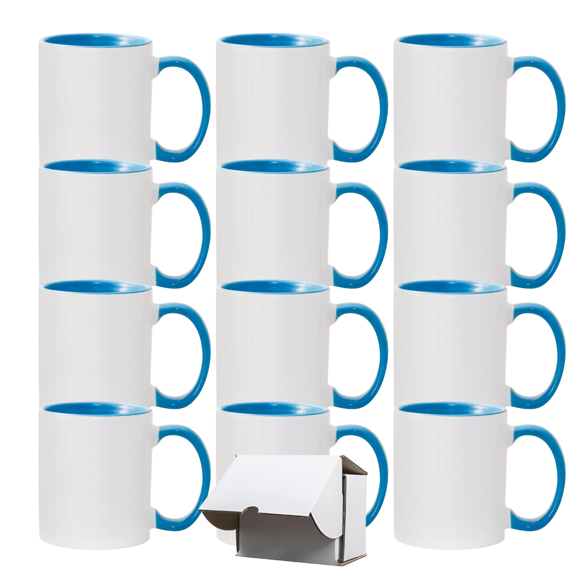 11oz Light Blue Inner & Handle Sublimation Mug