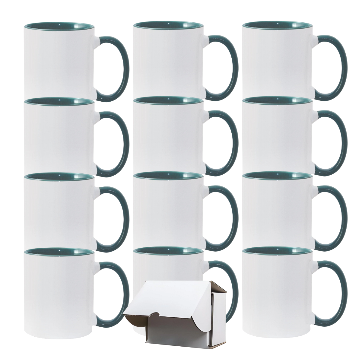 11oz Green Inner & Handle Sublimation Mug