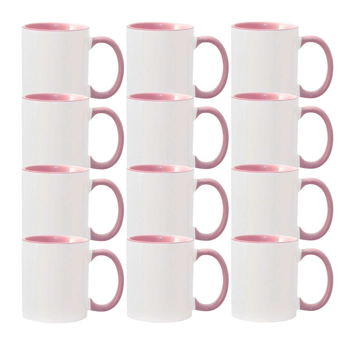 11oz Pink Inner & Handle Sublimation Mug