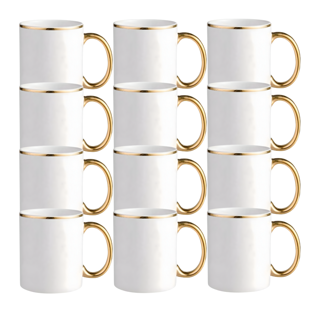 11oz Gold Rim & Handle Sublimation Mug