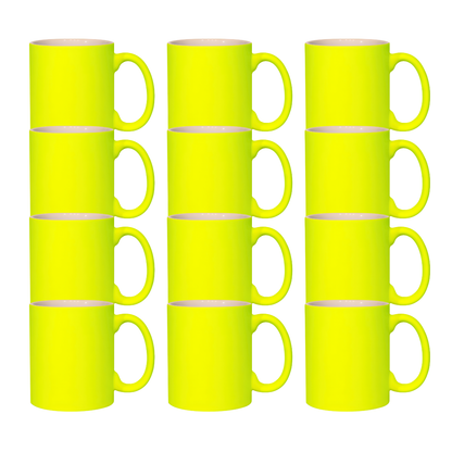 11oz Neon Yellow Sublimation Mug