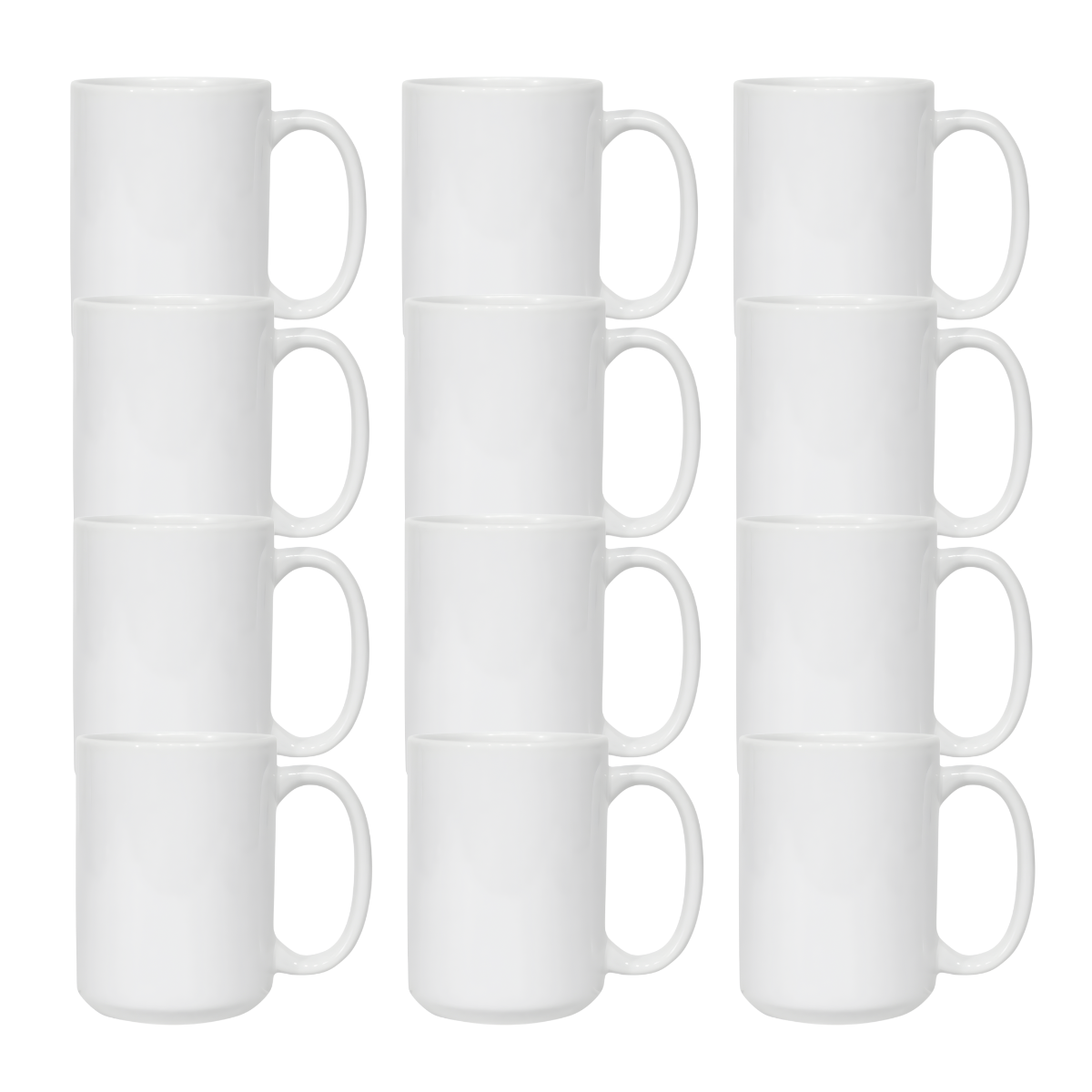 15oz White Custom Ceramic Sublimation Mug + Individual Gift Box