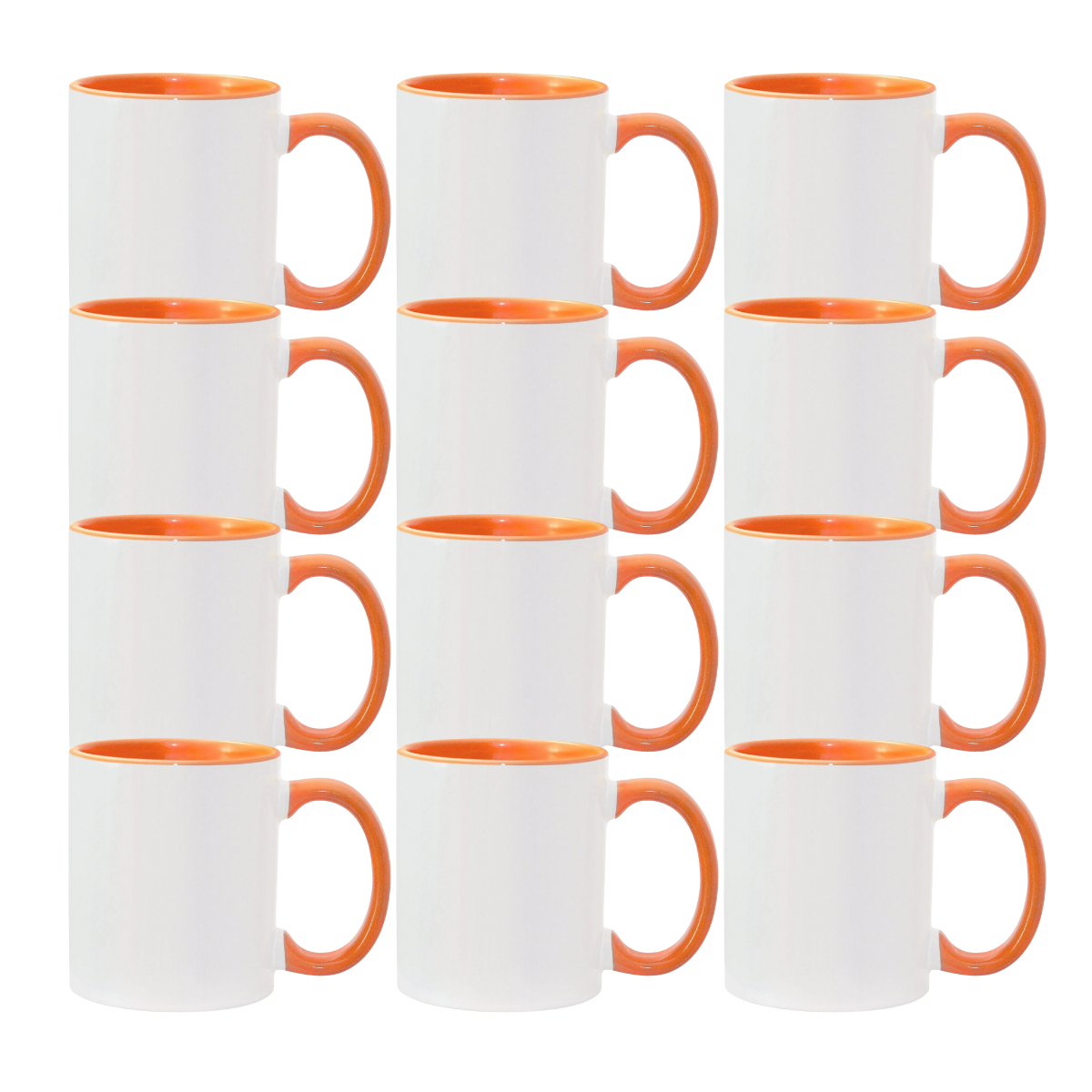11oz Orange Inner & Handle Sublimation Mug