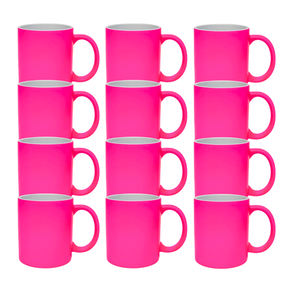 11oz Neon Pink Sublimation Mug