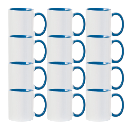 11oz Cambridge Blue Inner & Handle Sublimation Mug