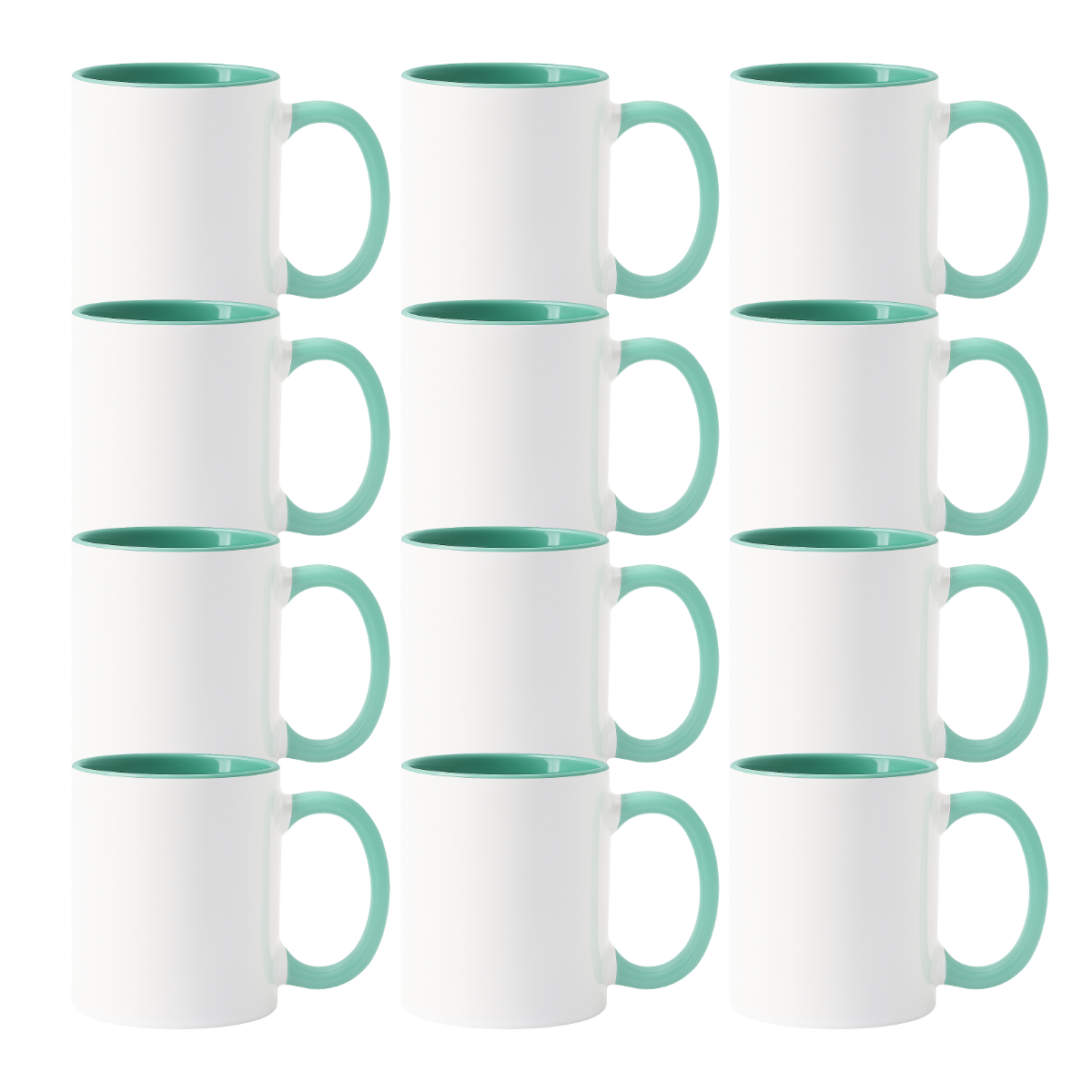 11oz Malachite Green Inner & Handle Sublimation Mug