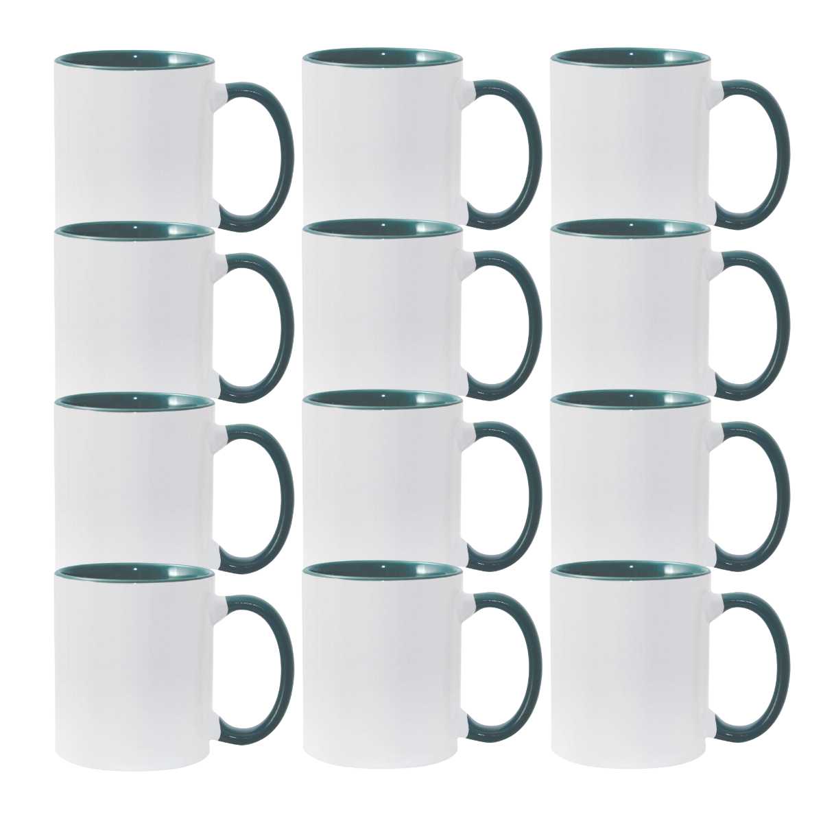 11oz Green Inner & Handle Sublimation Mug