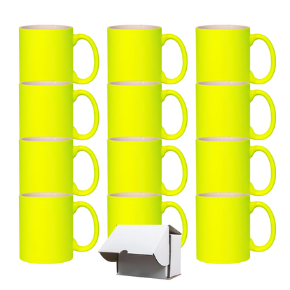 11oz Neon Yellow Sublimation Mug