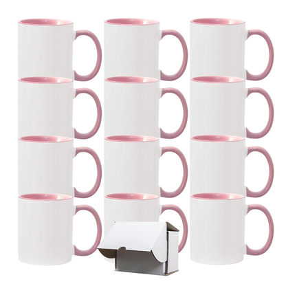 11oz Sublimation Mug – Coloured Inner & Handle