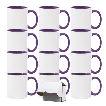 11oz Sublimation Mug – Coloured Inner & Handle
