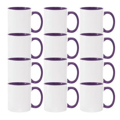 11oz Sublimation Mug – Coloured Inner & Handle