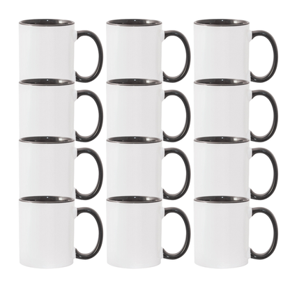 11oz Black Inner & Handle Sublimation Mug