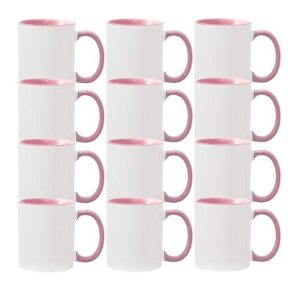 11oz Sublimation Mug – Coloured Inner & Handle