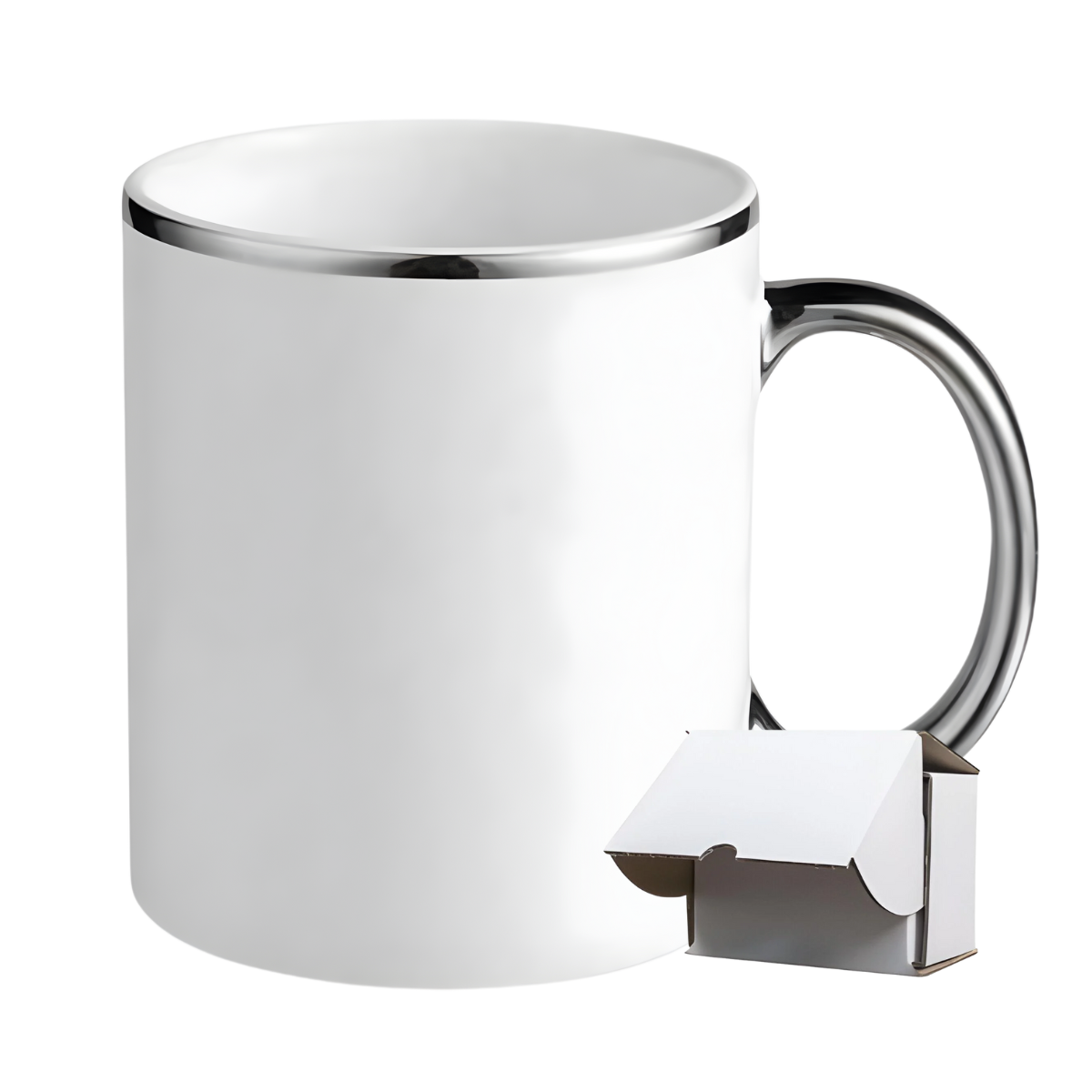 11oz Silver Rim & Handle Sublimation Mug