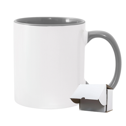 11oz Grey Inner & Handle Sublimation Mug