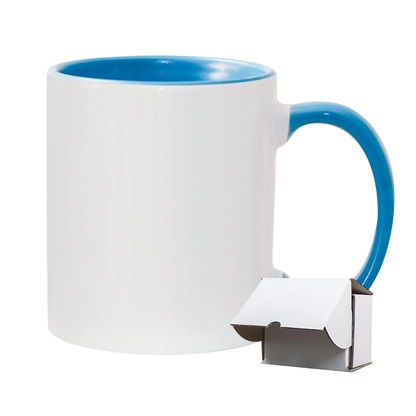11oz Light Blue Inner & Handle Sublimation Mug