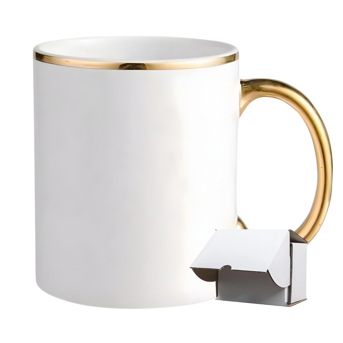 11oz Gold Rim & Handle Sublimation Mug