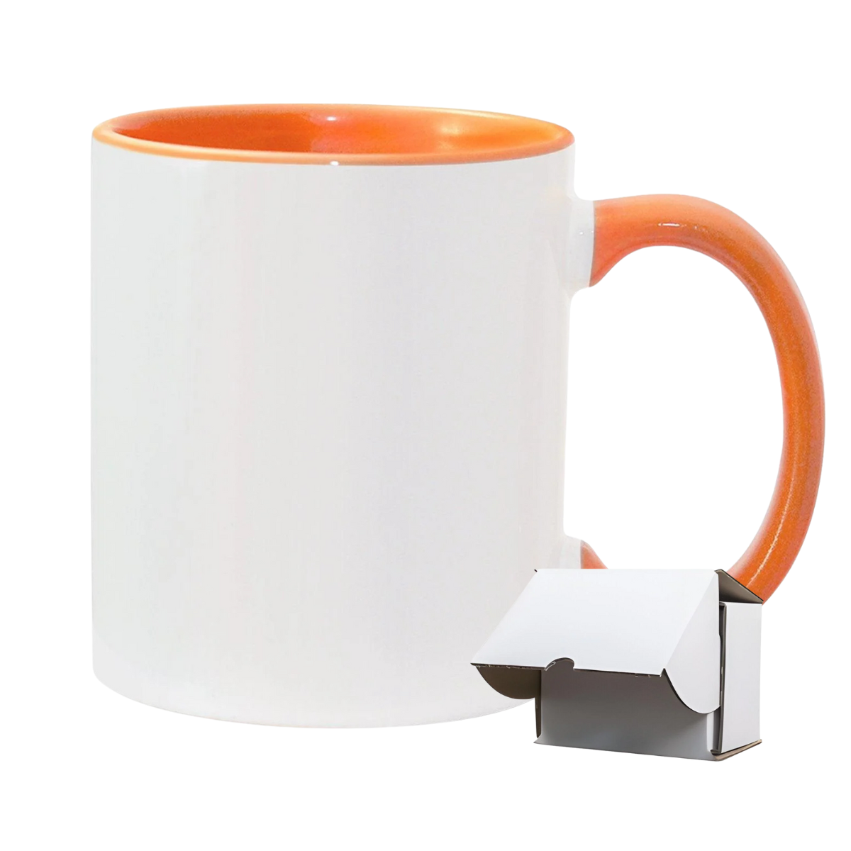 11oz Orange Inner & Handle Sublimation Mug