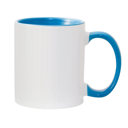 11oz Light Blue Inner & Handle Sublimation Mug