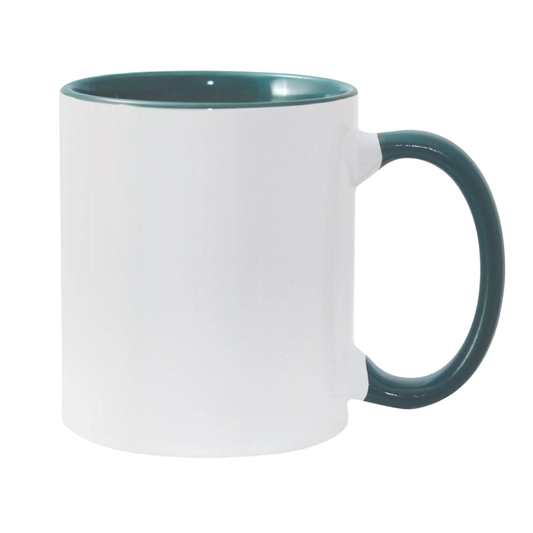 11oz Green Inner & Handle Sublimation Mug