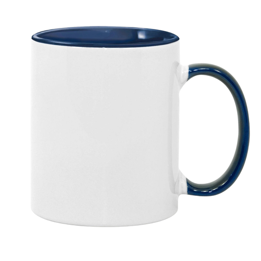 11oz Blue Inner & Handle Sublimation Mug