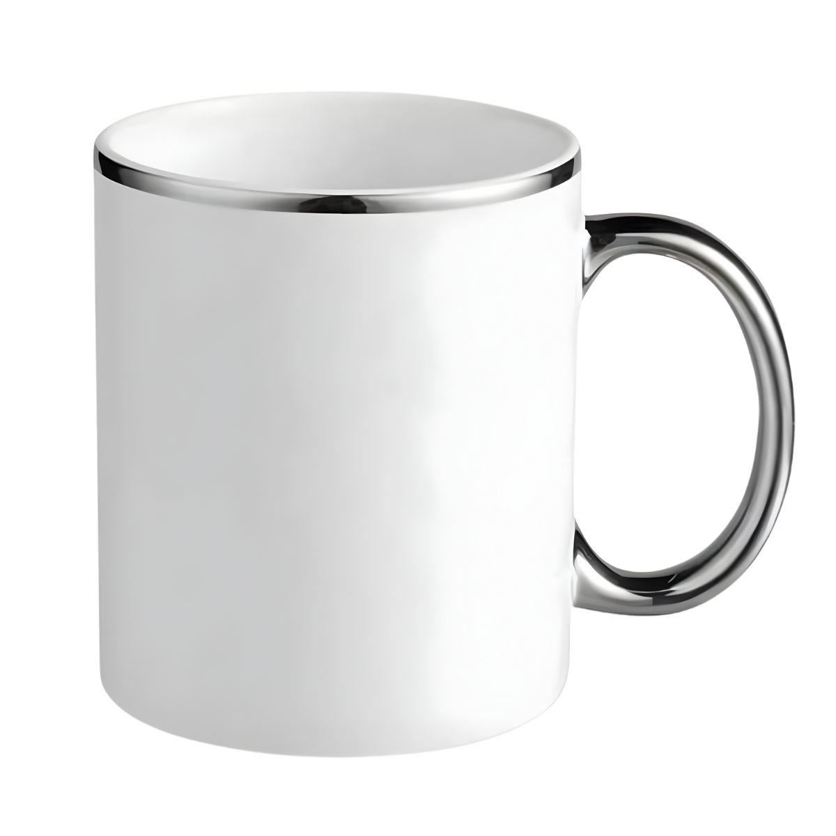 11oz Silver Rim & Handle Sublimation Mug