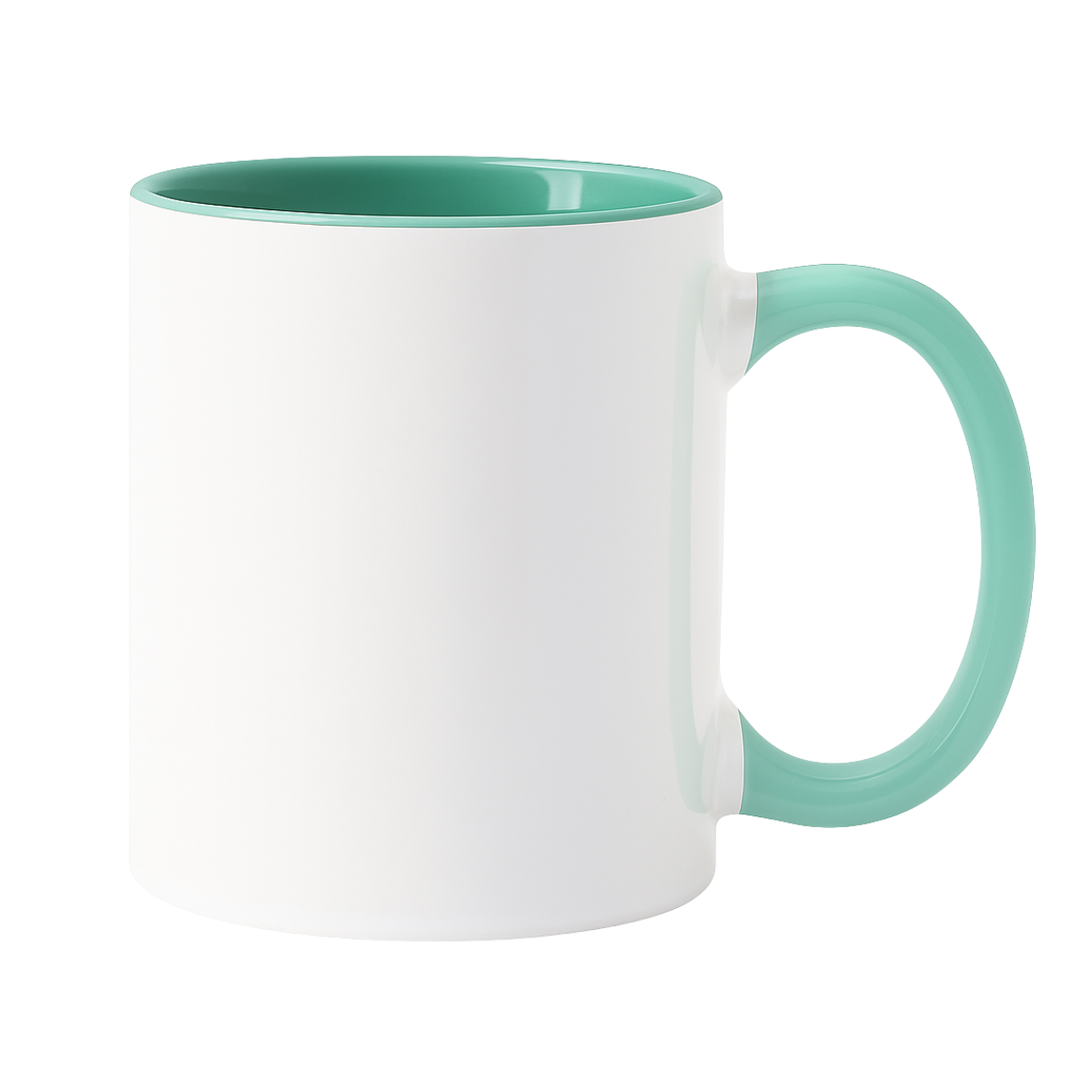 11oz Malachite Green Inner & Handle Sublimation Mug
