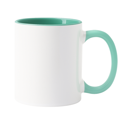 11oz Malachite Green Inner & Handle Sublimation Mug