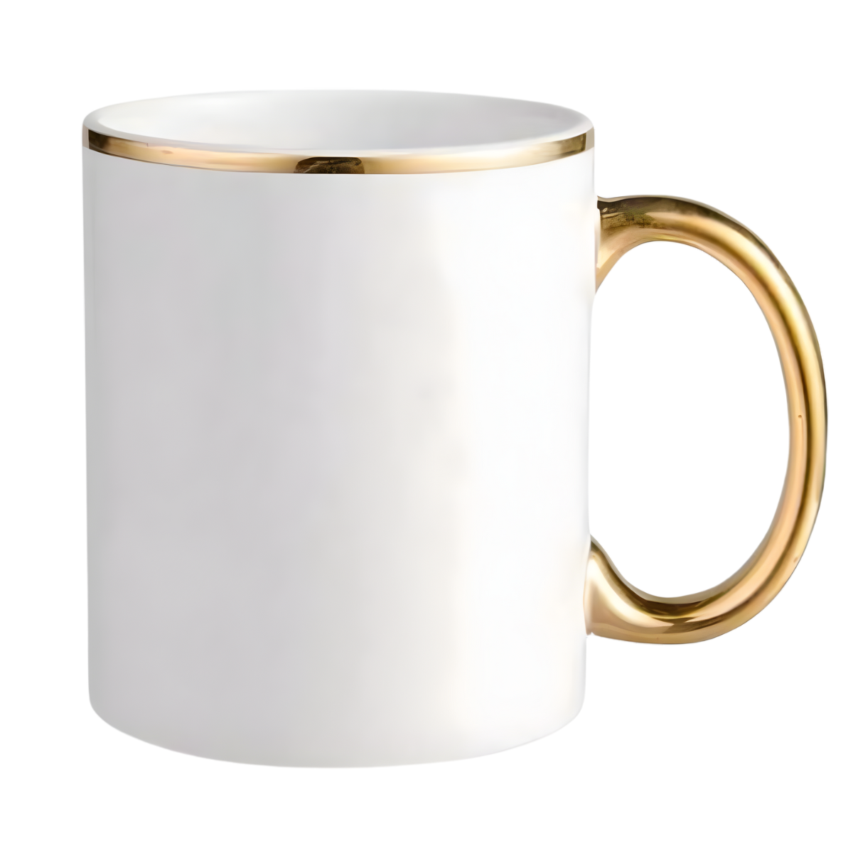 11oz Gold Rim & Handle Sublimation Mug