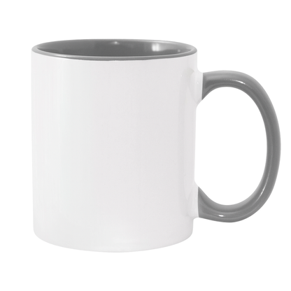 11oz Grey Inner & Handle Sublimation Mug
