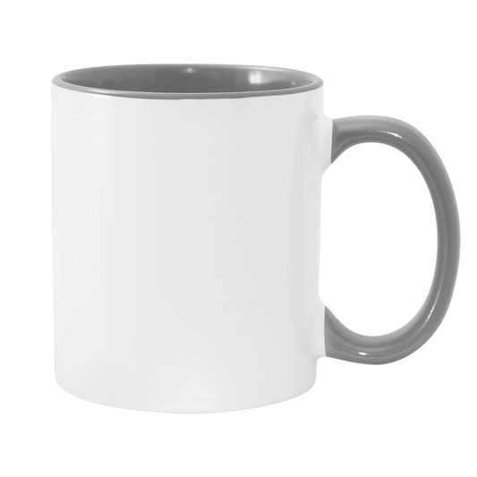 11oz Grey Inner & Handle Sublimation Mug