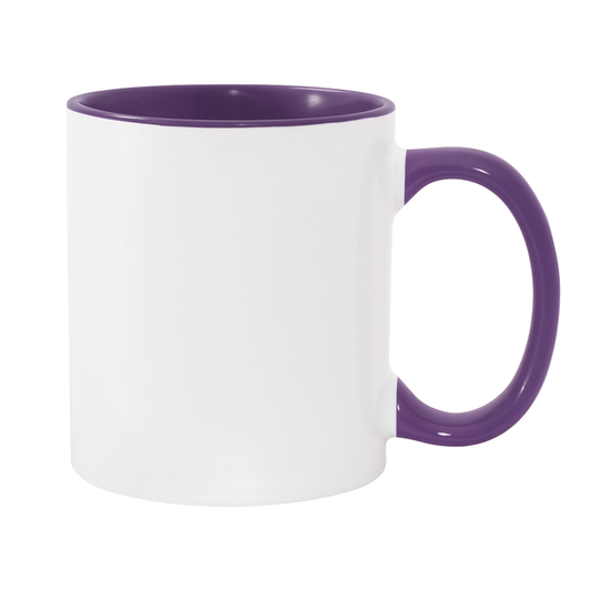 11oz Purple Inner & Handle Sublimation Mug