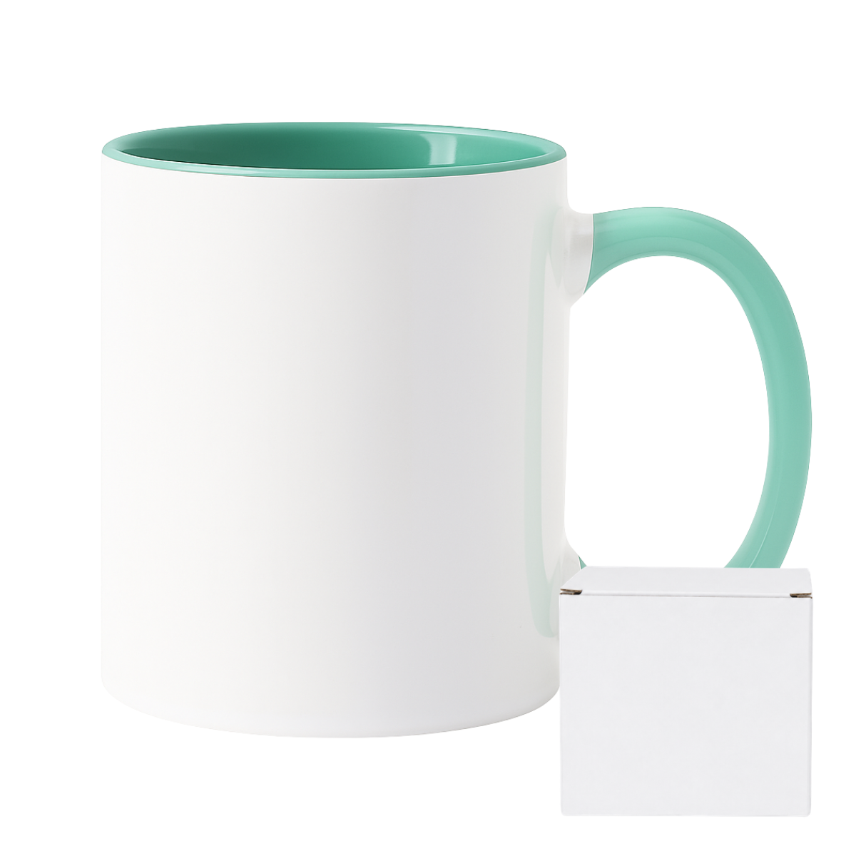 11oz Malachite Green Inner & Handle Sublimation Mug