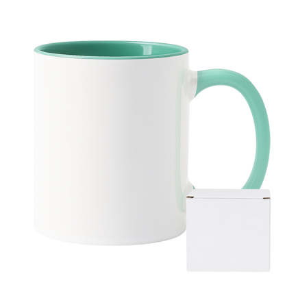 11oz Malachite Green Inner & Handle Sublimation Mug