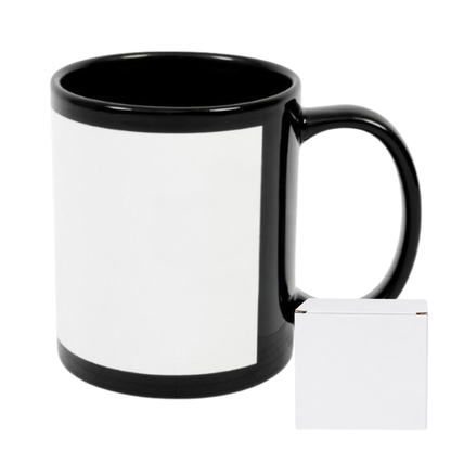 11oz Black Panel Sublimation Mug