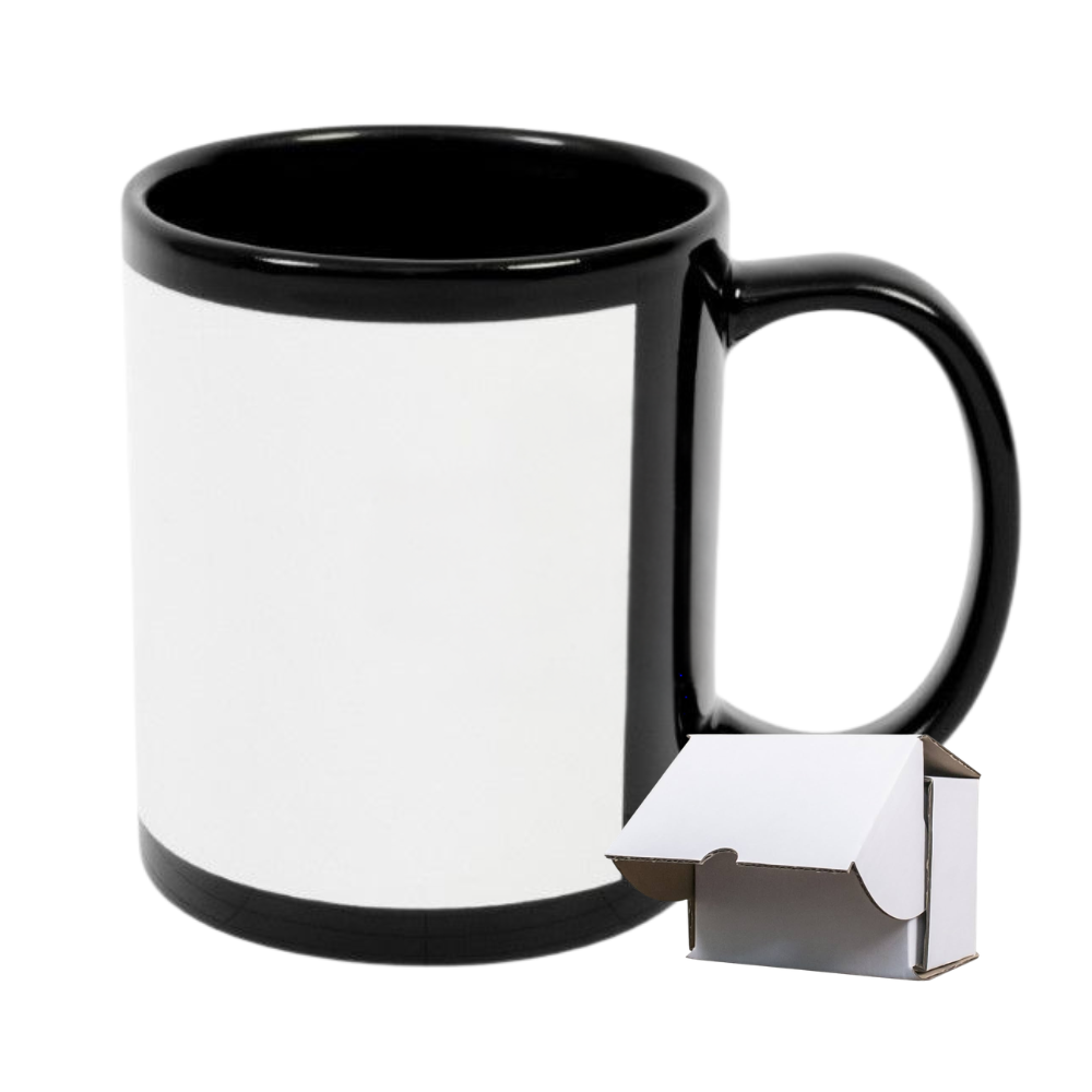 11oz Black Panel Sublimation Mug